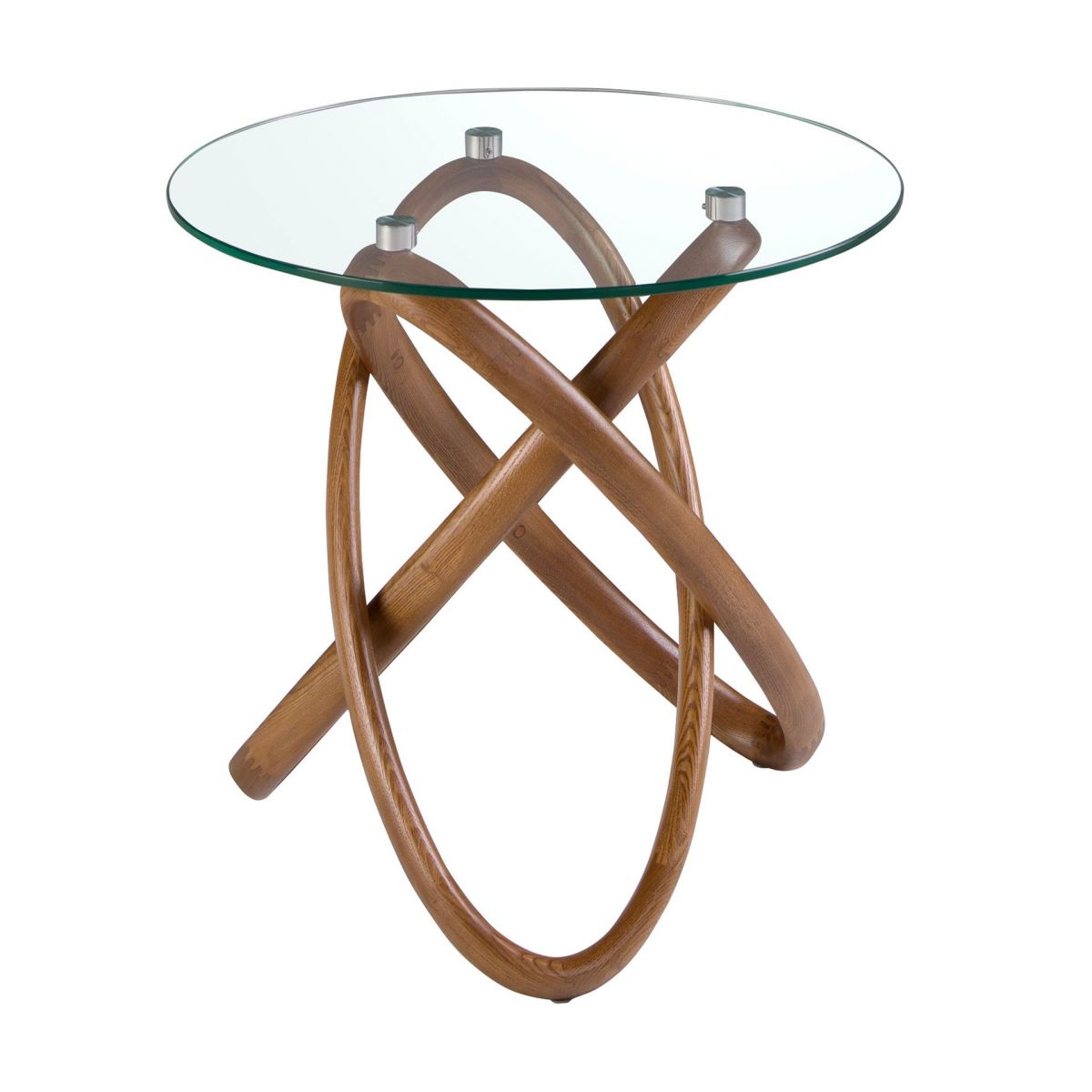 Приставной столик 2126/LT20051 из стекла и ореха Приставной столик 2126/LT20051 из стекла и ореха
