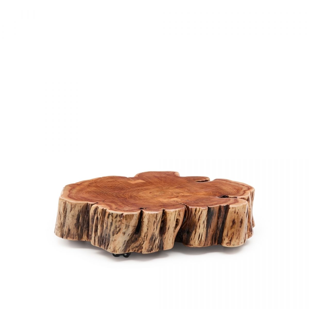 Журнальный столик Tavine из массива акации с выбеленной отделкой, с колесами 65 см Журнальный столик Tavine из массива акации с выбеленной отделкой, с колесами 65 см