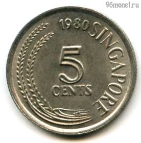 Сингапур 5 центов 1980