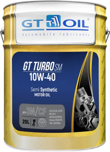 GT OIL Turbo SM 10W-40, 20л