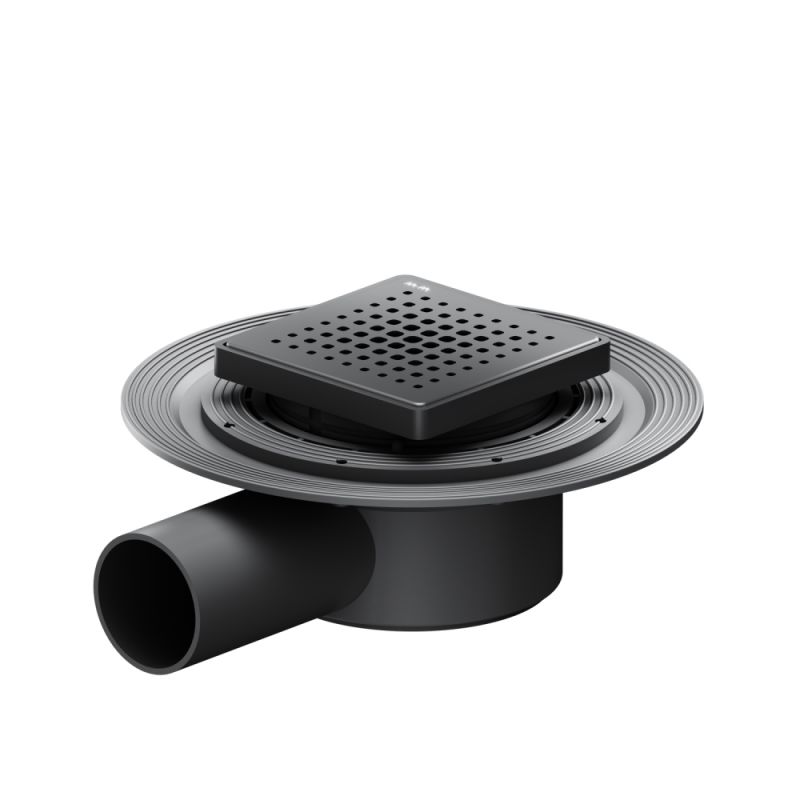 W01BD-P11-010-01BM MasterFlow Трап AM.PM для душа точечный универс затвор Cut Gradient 10см цвет черн мат