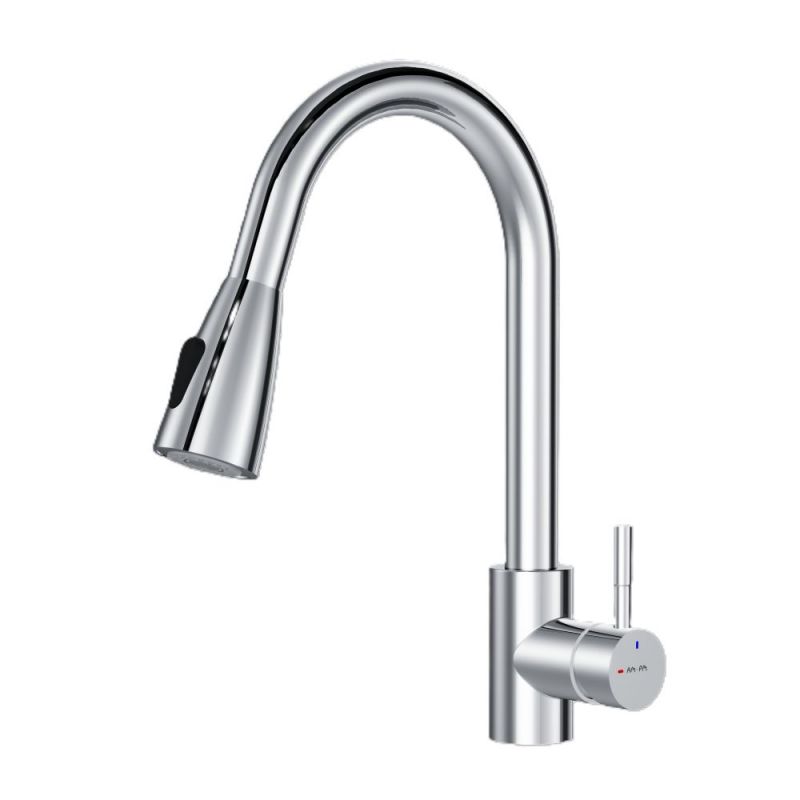 Смеситель для кухни AM.PM с вытягивающимся изливом, хром X-Joy S F85B07500, хром