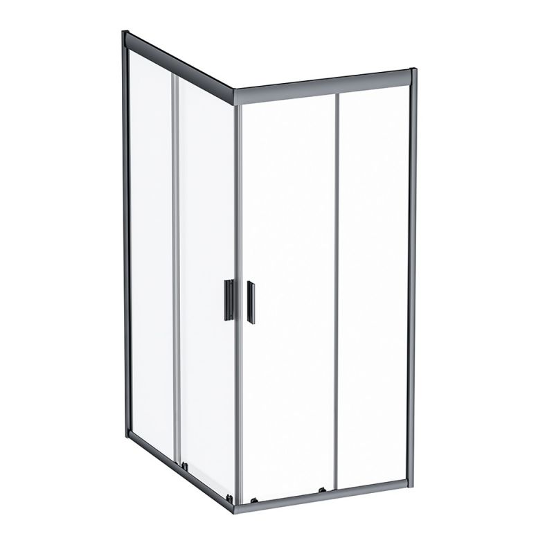 Душевое ограждение,120x90 без поддона AM.PM Gem, черный матовый W90G-404-120290-BT