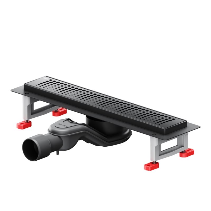 W01SC-P11-040-01BM MasterFlow Трап AM.PM для душа линейный универс затвор Cut Gradient 40см цвет черн мат