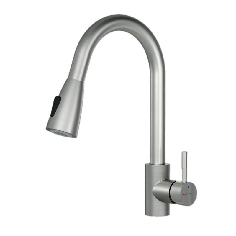 Смеситель для кухни AM.PM с вытягивающимся изливом, сатин X-Joy S F85B07511, сатин