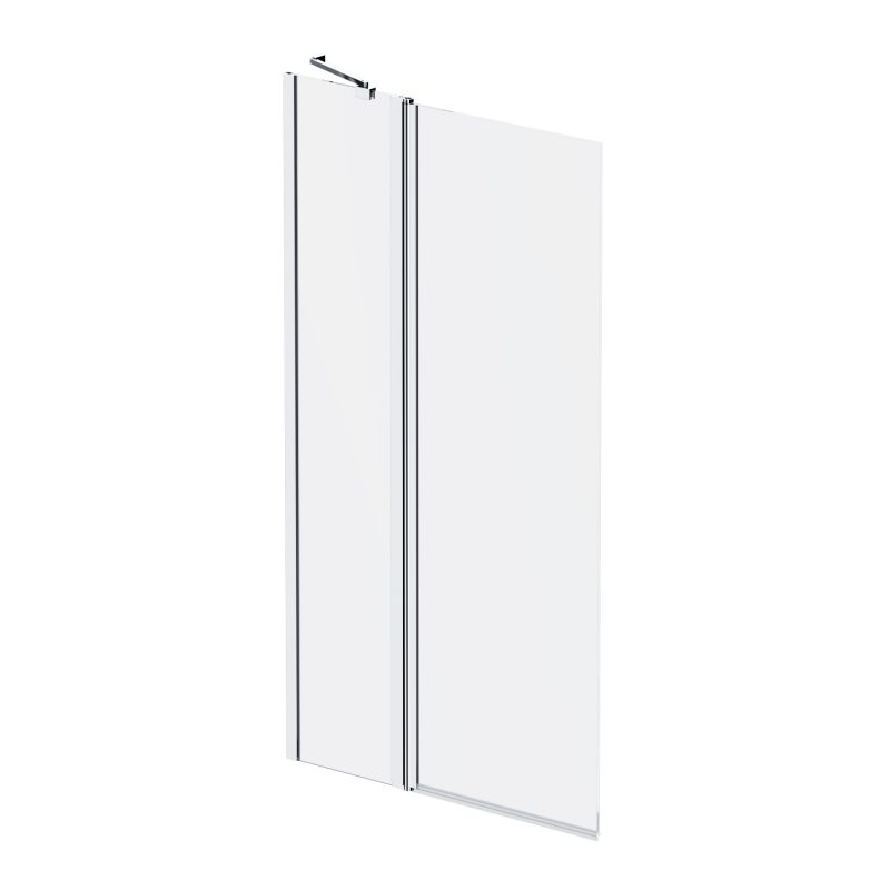 Шторка на борт ванны 80х140, поворотная с неподвижным элементом, хром, прозрачное стекло AM.PM Gem W90BS-D3W5-140CT