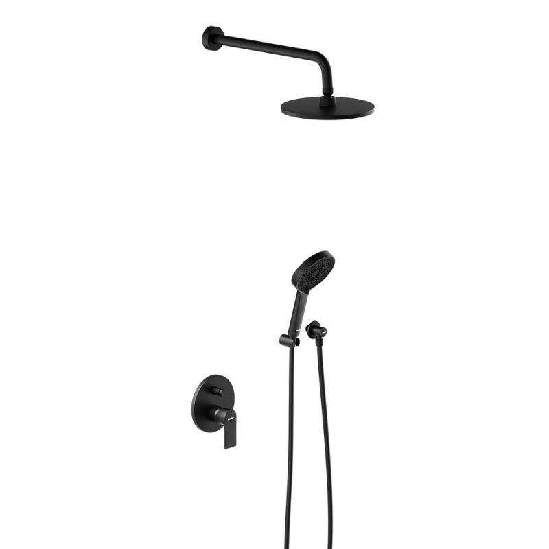 Встраиваемая душевая система со смесителем для душа Damixa Apollo 947520300, черный