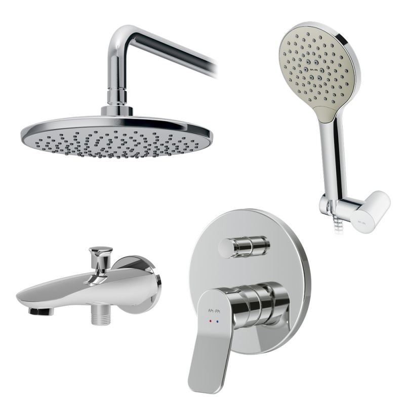 Встраиваемая душевая система со смесителем для душа AM.PM X-Joy FB85A10020, хром