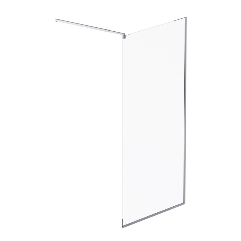 Душевая перегородка AM.PM Func 100x200, стекло прозрачное 8 мм, профиль хром W84WI-100-F1-MTE