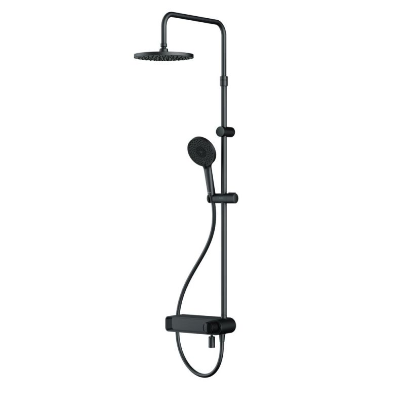 Душевая система со смесителем-полкой AM.PM X-Joy F0785A722, черный