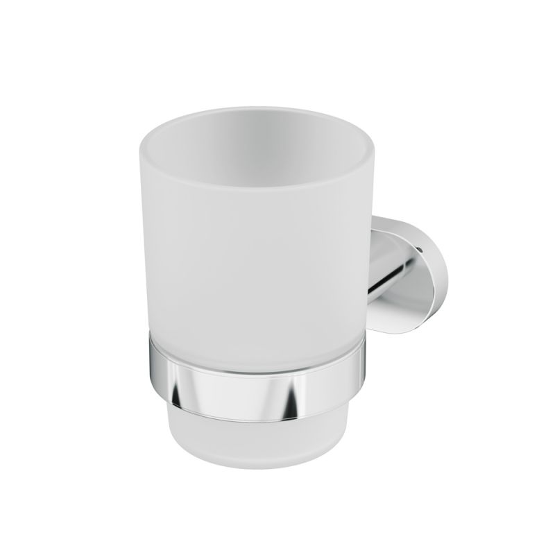 Стеклянный стакан с настенным держателем, хром AM.PM Sense A7434300