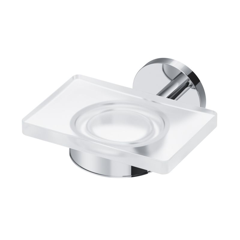 Стеклянная мыльница с настенным держателем, хром, AM.PM X-Joy A85A34200