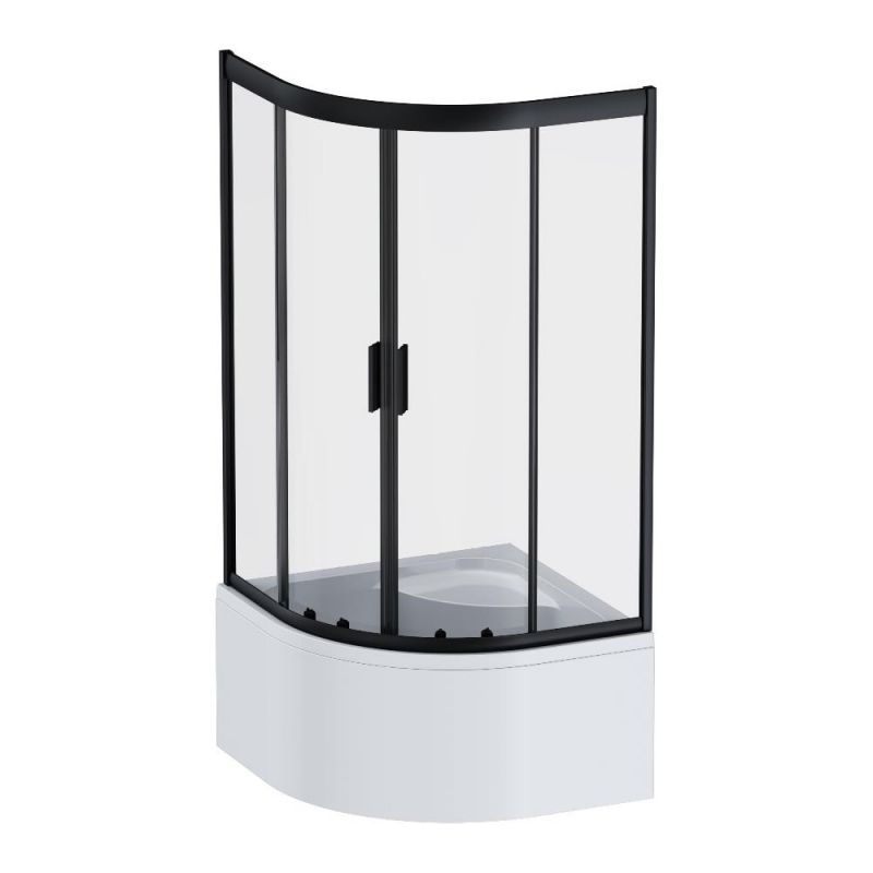 Душевое ограждение AM.PM Gem Deep W90G-401A090BT 90x90, без поддона, черный профиль