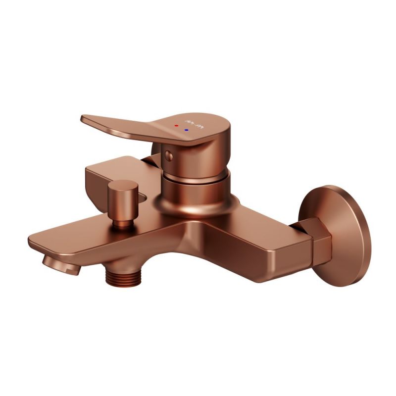 Смеситель для ванны и душа, розовое золото AM.PM X-Joy F85A10044, розовое золото