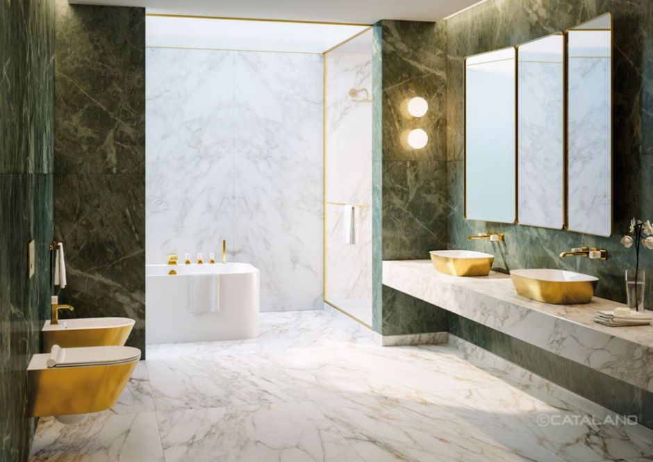 Биде Catalano Gold&Silver Zero Oro-Bianco 0118550042 подвесное 55х35 см ФОТО