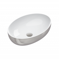 Раковина накладная Catalano Gold&Silver Sfera Argento-Bianco 0522600041 60x42х16 см без перелива без отв. под смеситель покрытие Cataglaze+ схема 1