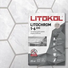 Затирочная Смесь Litokol Litochrom 1-6 Evo 25кг LE.235 Коричневый, Цементная для Затирки Швов Плитки от 1 до 6 мм / Литокол Литохром Эво.
