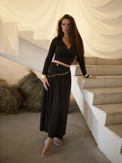 Юбка из кукурузы черная