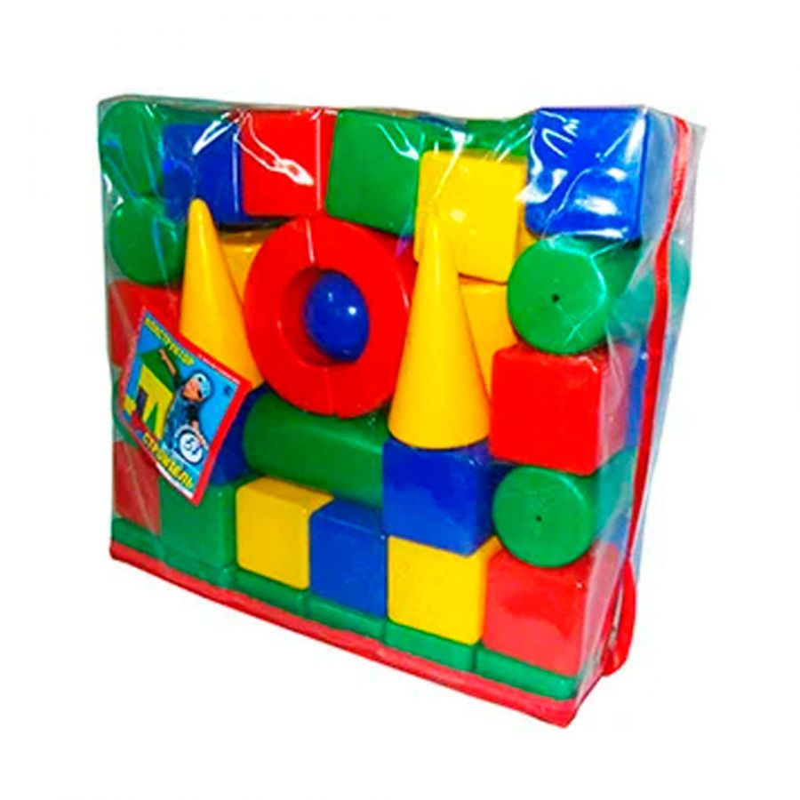 Конструктор "Строитель" (58 деталей в сумке ПВХ)