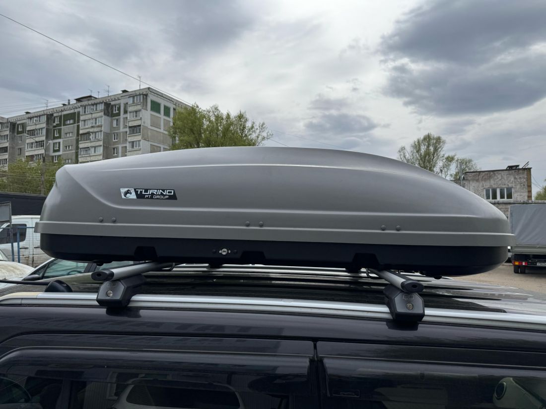 Бокс "Turino 1" 410L 177х81х46cм, ДВУСТОРОННЕЕ открывание (чёрный, белый, серый)  "УСИЛЕННОЕ ДНО"