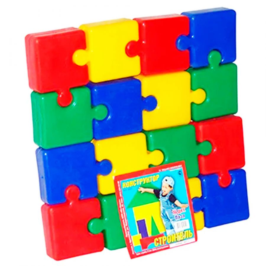Конструктор "Строитель" (пазлы 16 деталей)