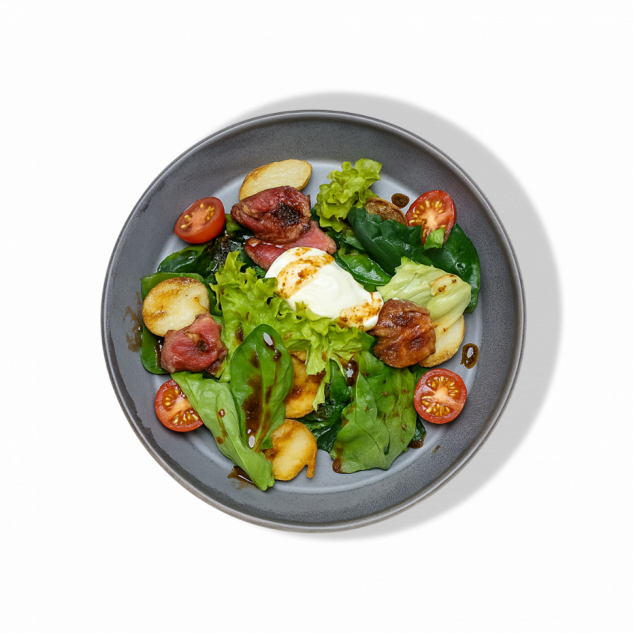 Салат с томлёной телятиной