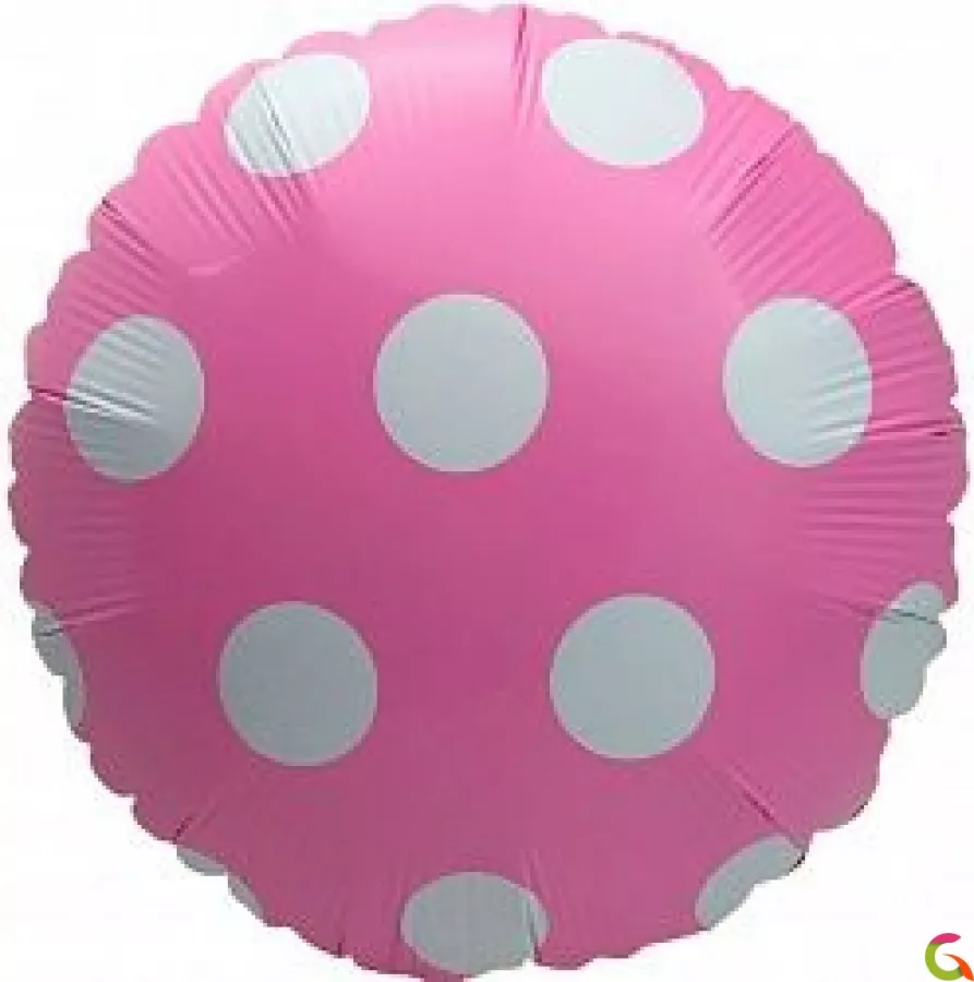 Шар круглый на выписку "Розовые точки"