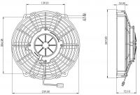 STR189 ОСЕВОЙ ВЕНТИЛЯТОР 9" ДЮЙМОВ 120 ВАТТ 24 ВОЛЬТ PULL / ВСАСЫВАЮЩИЙ