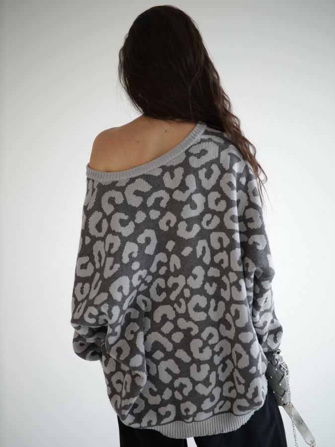 Свитер леопард