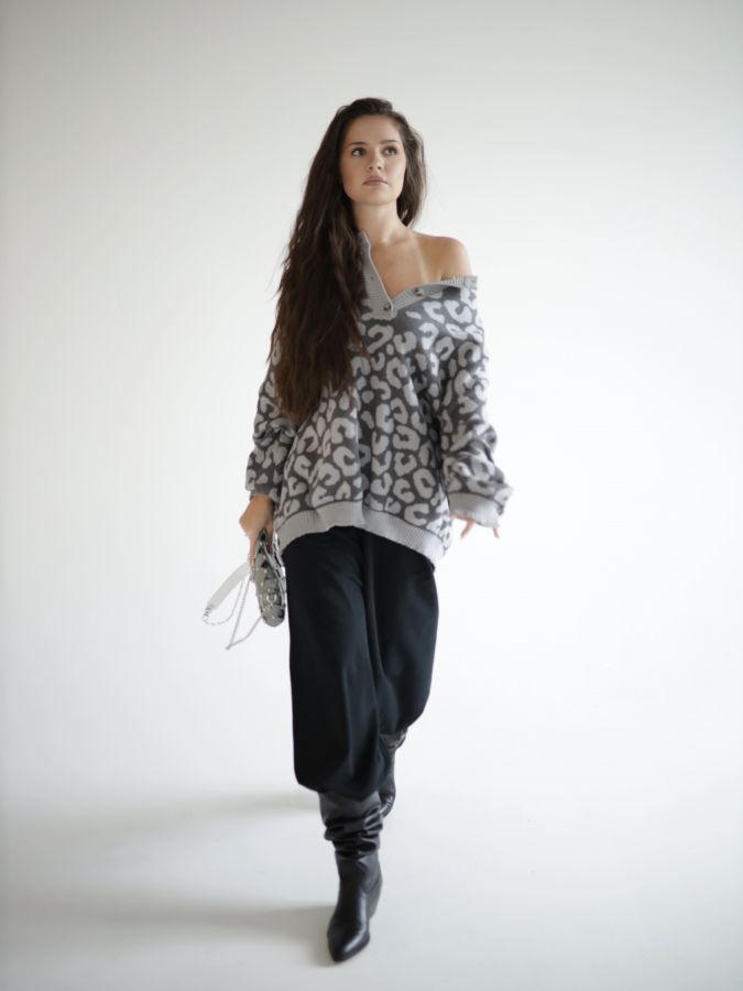 Свитер леопард