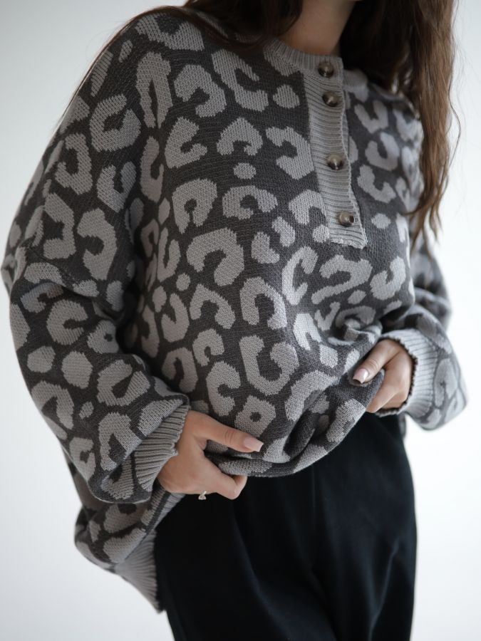 Свитер леопард
