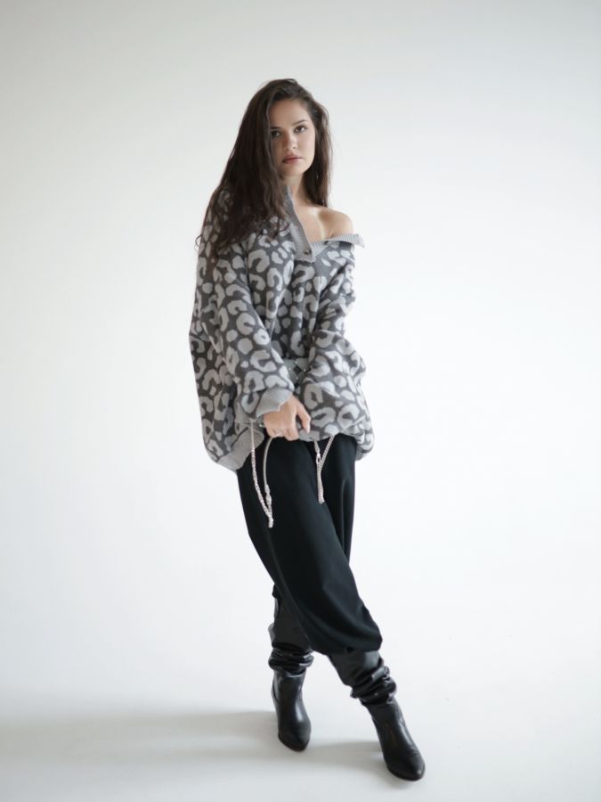 Свитер леопард