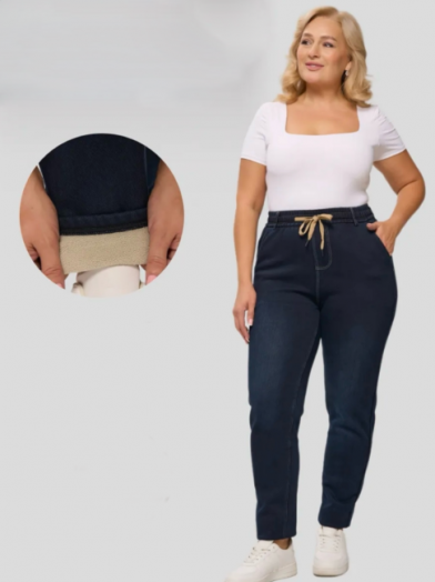 Джинсы теплые женские 51103