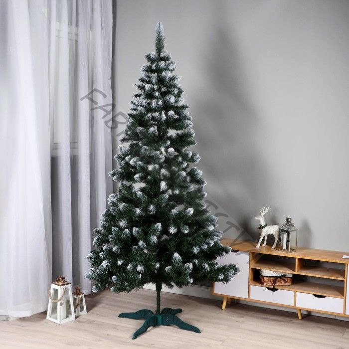 Искусственная ёлка с инеем «Байкальская белоснежная», 230 см, ПВХ ветки отгибаются