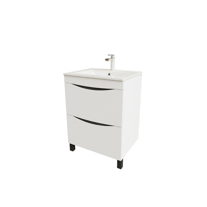 Тумба с умывальником, напольная, 60 см, белая, Cloud, IDDIS, CLO60WFi95K