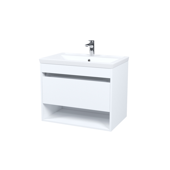 Тумба с умывальником, подвесная, с нишей, 70 см, белый, Zodiac X, IDDIS, ZDX70WNi95K