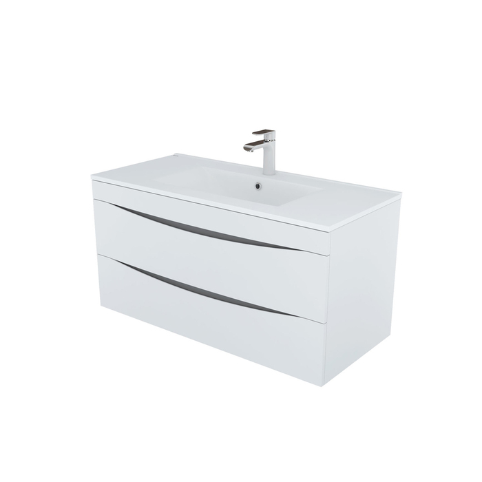 Тумба с умывальником, подвесная, 100 см, белая, Cloud, IDDIS, CLO10W1i95K