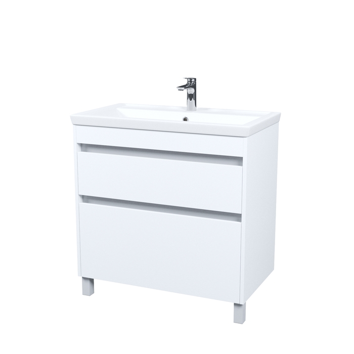 Тумба с умывальником, напольная, 80 см, белый, Zodiac X, IDDIS, ZDX80WFi95K