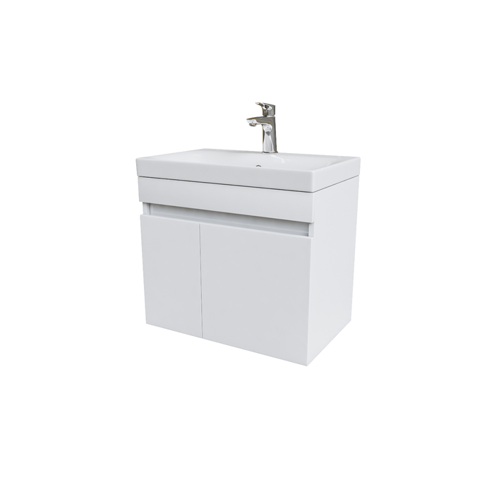Тумба с умывальником подвесная с дверцами, белая, 60 см, Zodiac, IDDIS, ZOD6CD0i95K