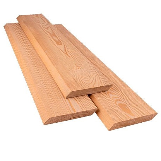 Планкен скошенный из лиственницы 20*120 мм сорт: Экстра