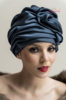Шикарный тюрбан из ткани авторский