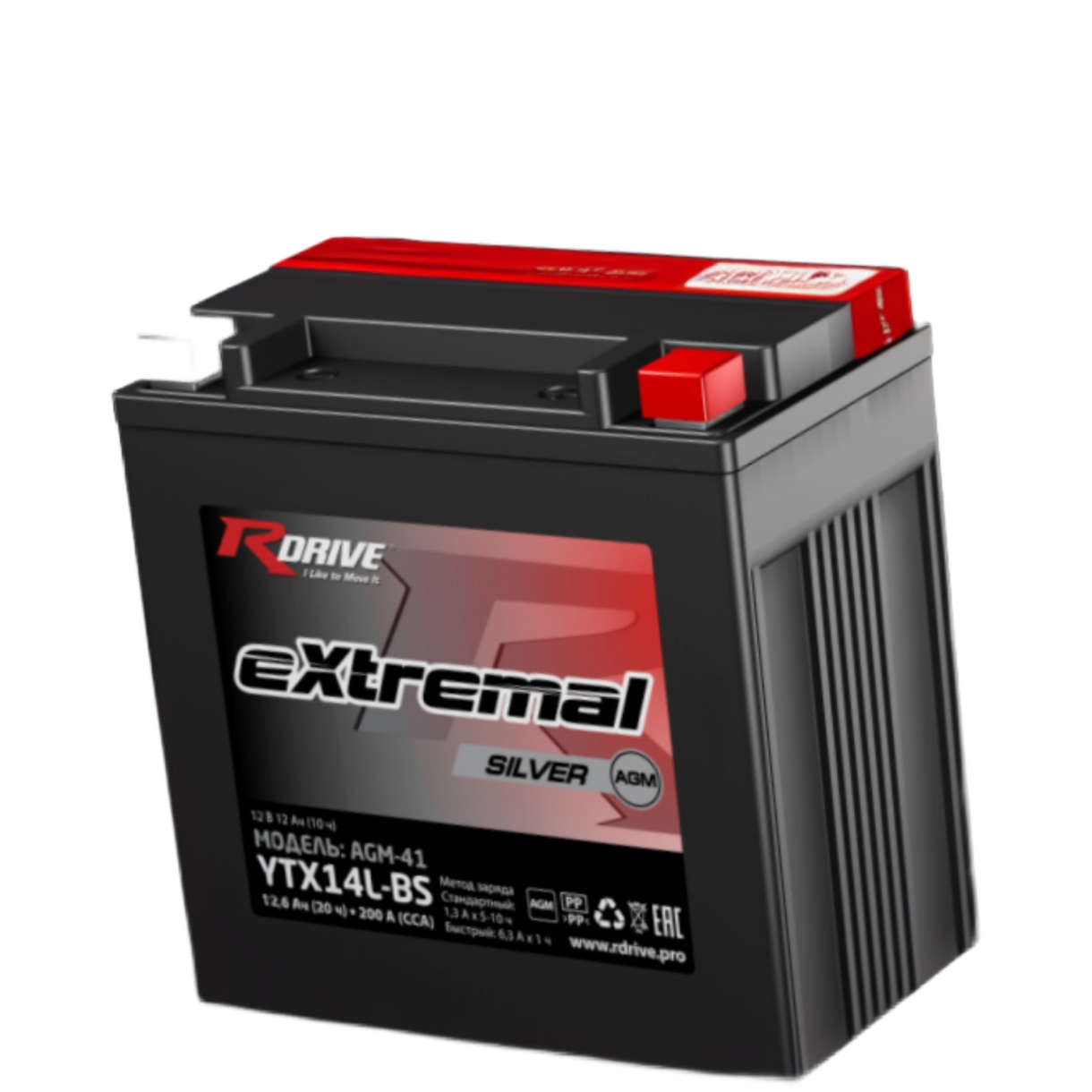 АКБ rDrive eXtremal Silver AGM YTX14L-BS (12Ач)