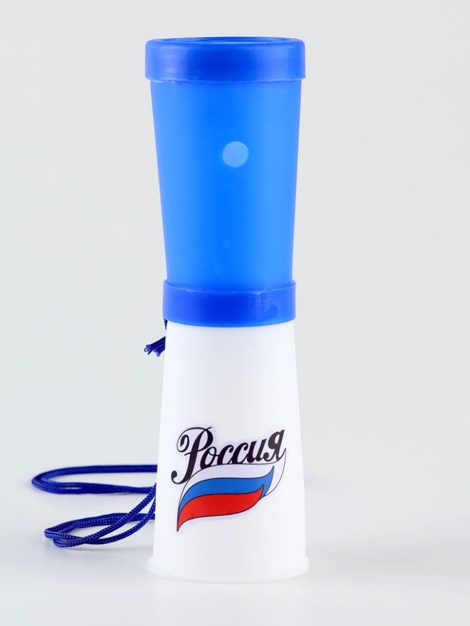 Свисток-гуделка болельщика «Россия», 17 см, МИКС