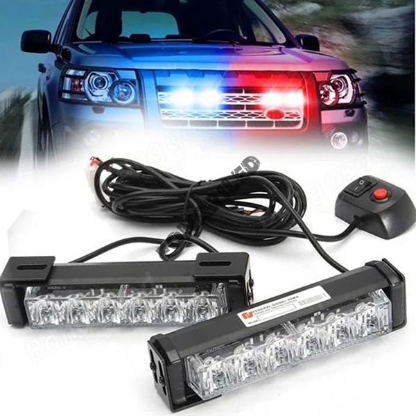 Красно-синие полицейские мигалки под решетку радиатора DRB-246