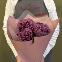 Букет из хризантем Бигуди