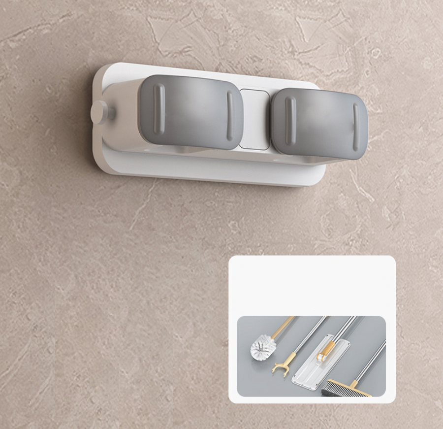 Держатель для швабры настенный с присоской