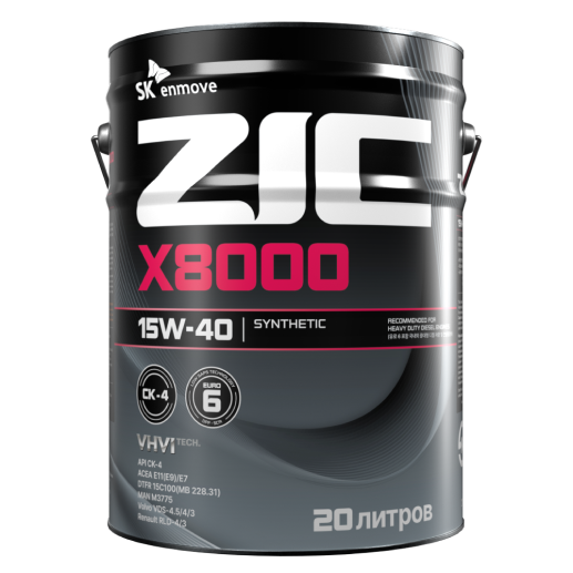 ZIC X8000 15W-40, 20л