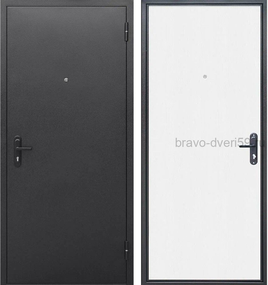 "СтройГост" Серебро Беленый дуб металлическая дверь