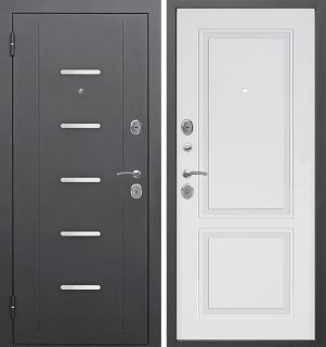 Входная дверь Ferroni Гарда 7,5 см Серебро Велюр Белый Софт