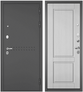 Входная дверь TRUST MASS MP Графит букле R-4 / Ларче белый 9SD-1